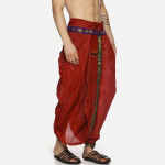 Men Maroon Solid Readymade Dhoti Pants