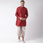 Men Off-White Printed Dhoti