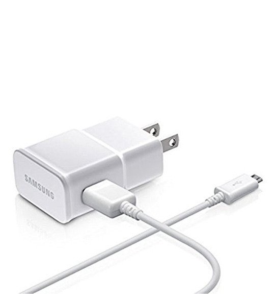 Samsung Charge Adapter with 5 Ft USB Sync Charging Cable - Non-Retail Packaging - White