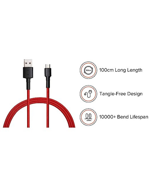 MI Micro USB 100cm Braided Cable