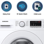 Samsung 7 Kg 5 Star Inverter, Hygiene Steam Fully-Automatic Front Loading Washing Machine