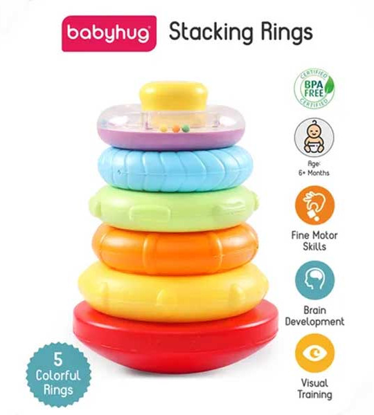 Stacking Rings Multicolor - 5 Rings