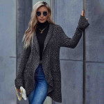 Women Grey Longline Shrug