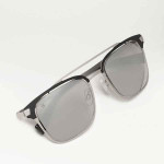 Unisex Browline Mirrored Sunglasses