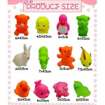 Animal Shaped Bath Toys Pack of 12 - Multicolor