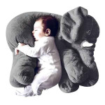 Elephant Shaped Plush Soft Toy - Grey