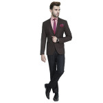 MANQ Men's Slim Fit Single Breasted Blazer