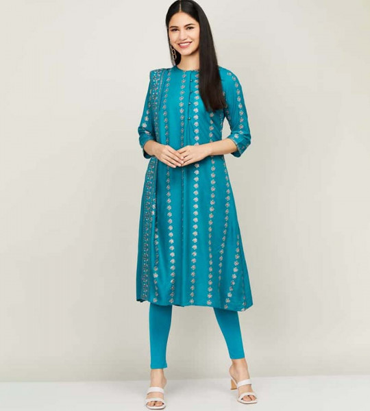 "Women Embroidered Kurta and Leggings "