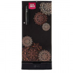 LG 185 L 4 Star Inverter Direct-Cool Single Door Refrigerator (GL-D199OERY, Ebony Regal, Base stand with drawer)