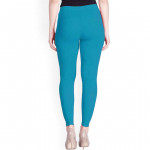 Women Blue Solid Ankle Length Leggings