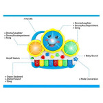 Drum Piano Musical Toy - Multicolor