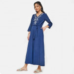 "Women Embroidered V-Neck Jumpsuit "