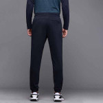 Men Navy Blue Solid Regular Fit Joggers