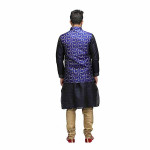 Veera Paridhaan Men's Printed Cotton Jute Nehru Jacket