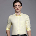 Men Yellow And Blue Slim Fit Checked Pure Cotton Casual Shirt