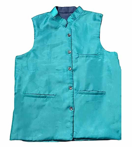 UPADHYAY'S Ethnic Requler Fit Cotton Jackets for Men (Sky Blue)